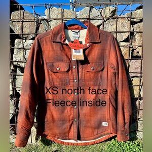 North Face XS fleece lined jacket